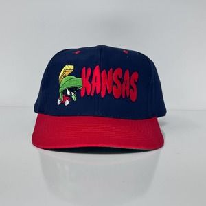 VTG 90s Kansas Marvin the Martian looney tunes collegiate Snapback Hat